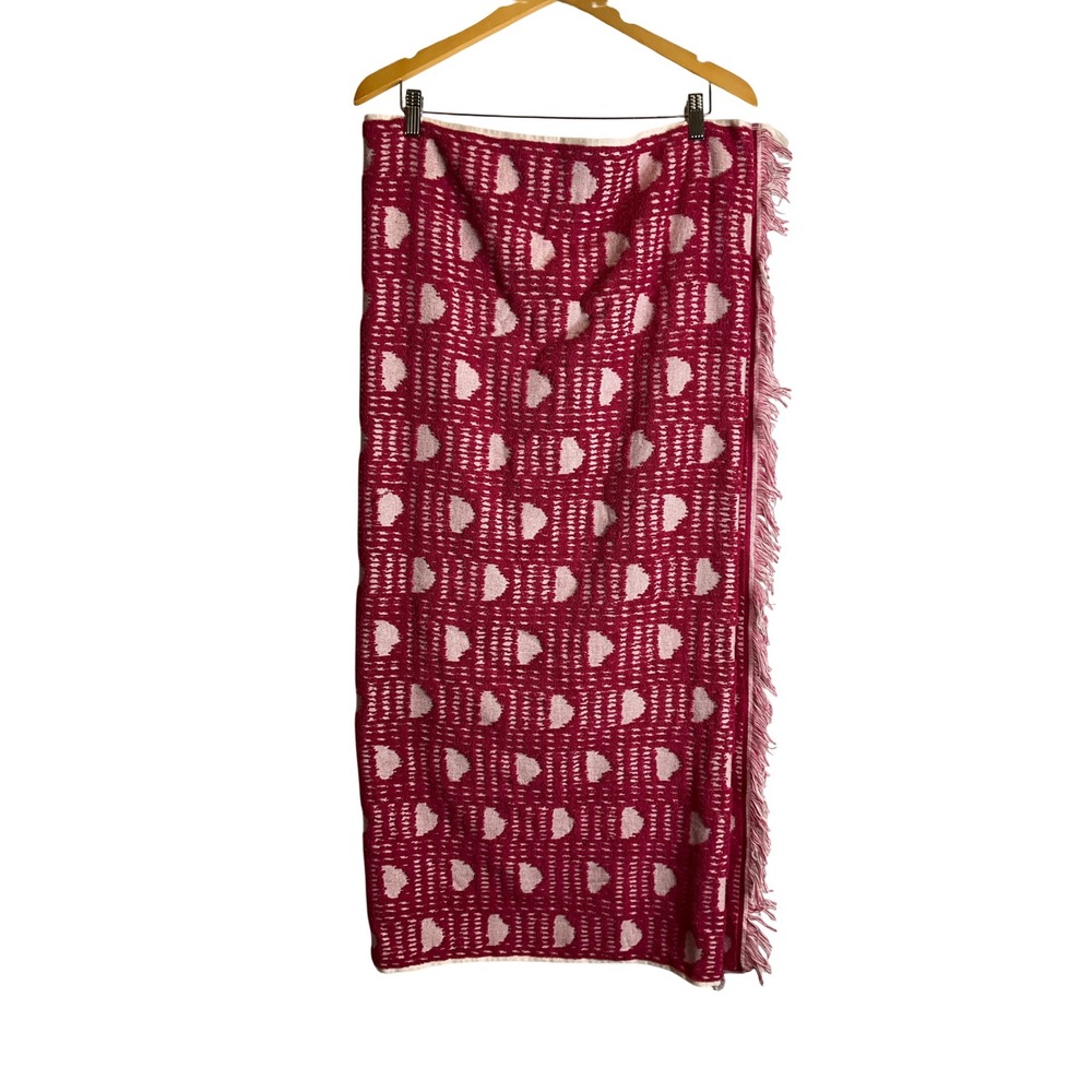 New Threshold Beach Towel Terrry Extra Wide Oversized Red Picnic Jumbo 40x72